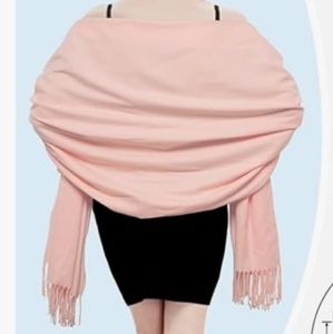 TwoYek Womens Scarf Pashmina ShawlWrap peach. One size